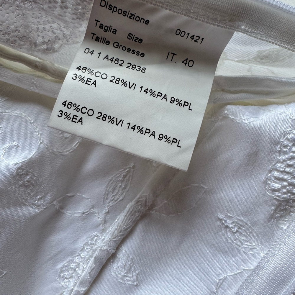 Piazza Sempione White Dress Size 40 - Picture 3 of 9